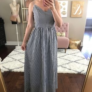 Maison Jules Gingham Print Maxi Dress